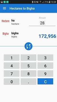 ha to bigha converter - hectare to bigha screenshot 2