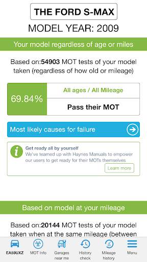 KnowYourCar: Free car check, vehicle help. MOT/TAX screenshot 2