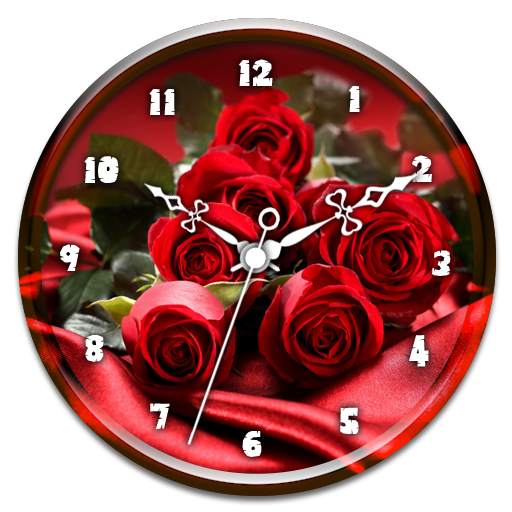 Red Rose Clock Live Wallpaper 1.0