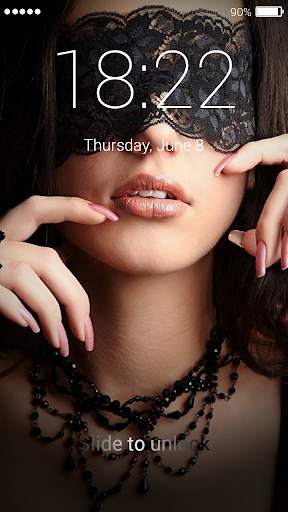 Girl in Mask Lock Screen screenshot 6