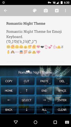 Romantic Night Emoji Keyboard screenshot 3