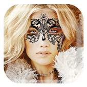 Lace Eye Mask Sticker Camera 1.4