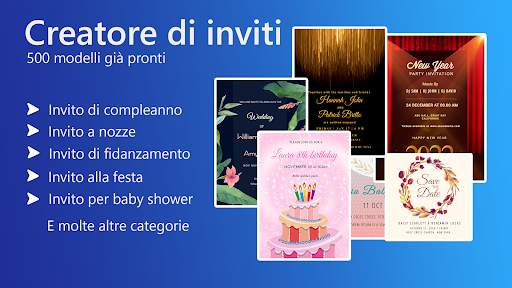 Crea Inviti Compleanno, festa screenshot 1