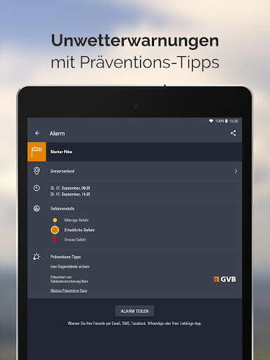 Wetter Alarm Schweiz - Meteo screenshot 12