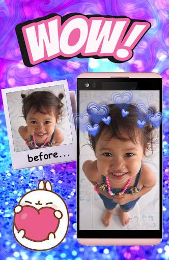 Heart Crown Photo Editor Filters Stickers screenshot 1