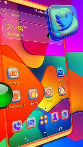Abstract Color Tiles Launcher Theme screenshot 1