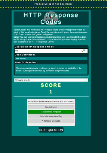 HTTP Response / Status Code screenshot 10