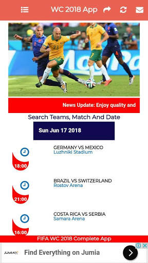 World Cup Russia  2018 Complete App screenshot 1