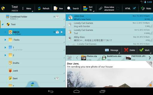 ProfiMail Go - email client screenshot 2