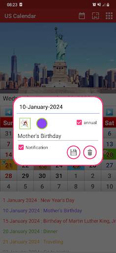 US Calendar 2024 screenshot 3