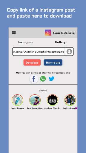 Super Insta Saver - Instagram story saver screenshot 1