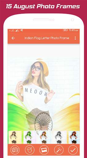 15 August Photo Frame - Indian Flag Latter screenshot 5
