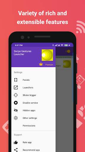 Swipe Gestures Launcher - Edge Swipe, Edge bar screenshot 3