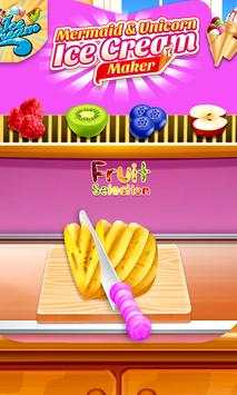 Unicorn Ice Cream Chef: Mermaid Cream Cone Game screenshot 3