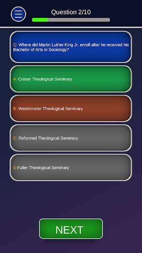 Martin Luther King Jr. - Quiz screenshot 1