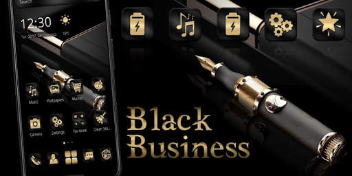 Metallic Golden Black Business Theme screenshot 4