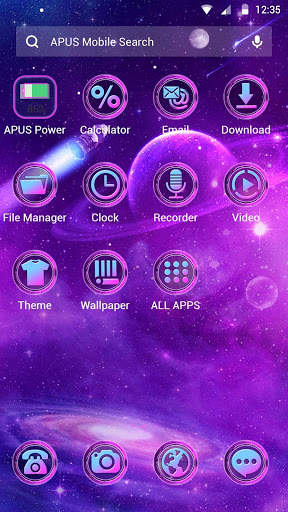 Space Galaxy APUS Launcher theme screenshot 2
