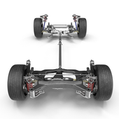 Front And Rear Axles Of The Car icon