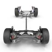 Front And Rear Axles Of The Car