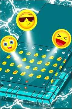Teal Blue Keyboard Theme screenshot 5