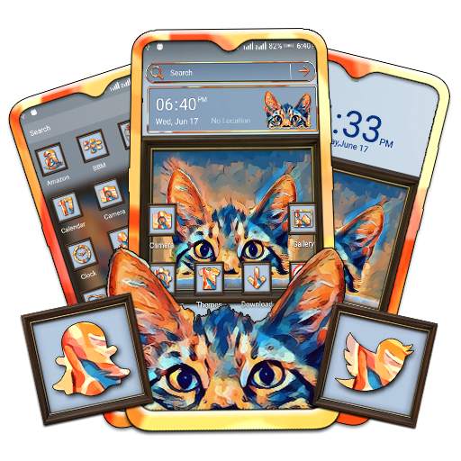 Cat Wall Frame Launcher Theme 2.8