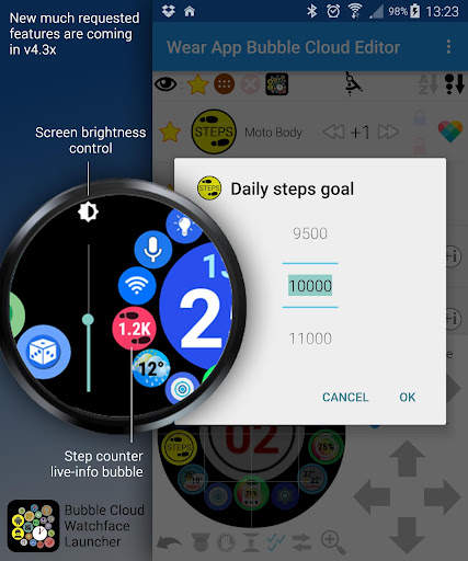 Bubble Cloud Tile Launcher Watch face (WearOS) screenshot 16