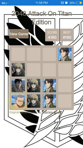 2048 Attack On Titan Edition screenshot 5