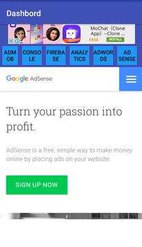 Admob, Adsense, Console, Analytics, Firebase App 3 تصوير الشاشة