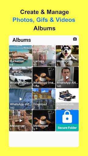 Gallery - Lock & Edit Photos, Videos & Gifs 1 تصوير الشاشة