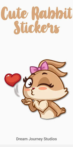 🐰 Best Cute & Funny Rabbit Sticker For Whatsaap स्क्रीनशॉट 1