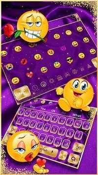 Purple Luxury Silk Keyboard Theme screenshot 3