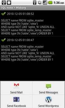 SQL note for Android screenshot 4