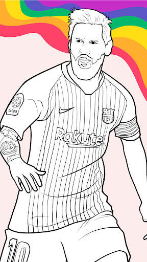 Draw Coloring Football Players screenshot 1