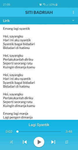 Lagu Siti Badriah MP3 Offline   Lirik screenshot 3