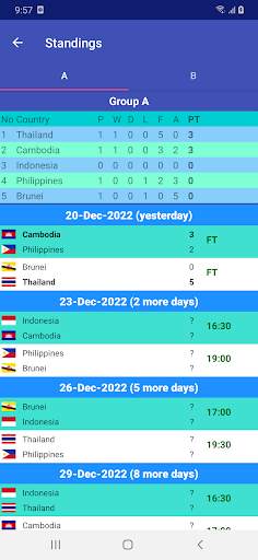 World Soccer Fixtures screenshot 3