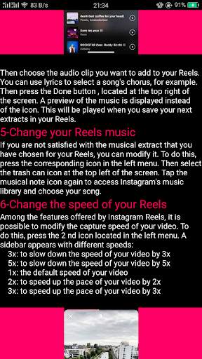 Guide for ‌Instagram Reels screenshot 2