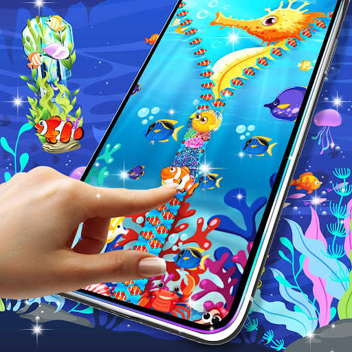 Fish zipper lock screen screenshot 1