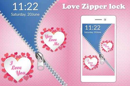 Love Zipper Lock Screen screenshot 4
