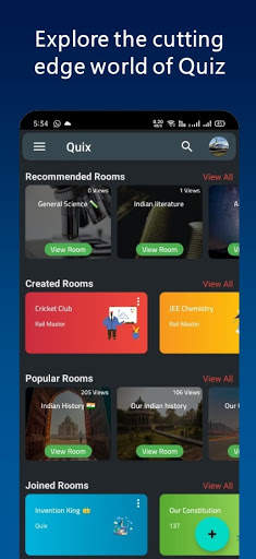 Quix - Create, Join,Share Q-Room & Explore Quizzes screenshot 1