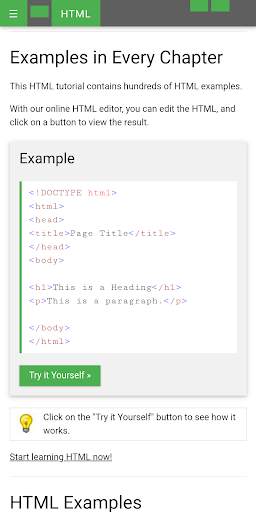 W3 Schools Tutorials offline screenshot 1
