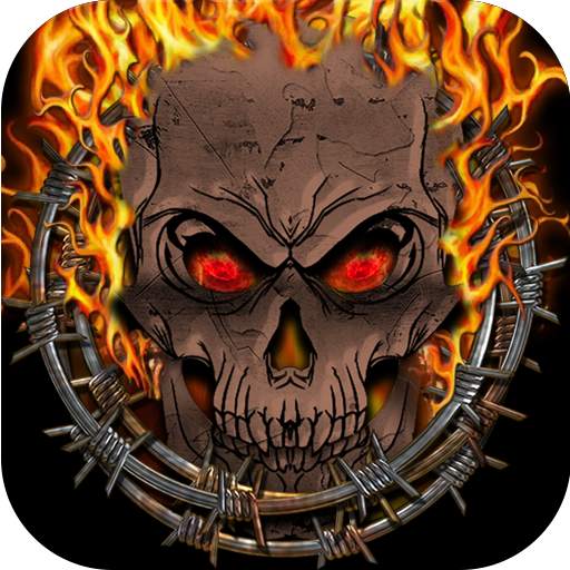 Fire Skull Keyboard Theme 10001002