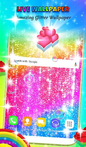 Rainbow Glitter Keyboard   Liv स्क्रीनशॉट 1