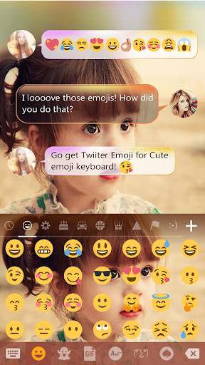 Cute Photo Emoji Keyboard Skin screenshot 5