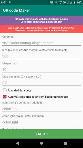 QR Code Maker- No ads screenshot 1
