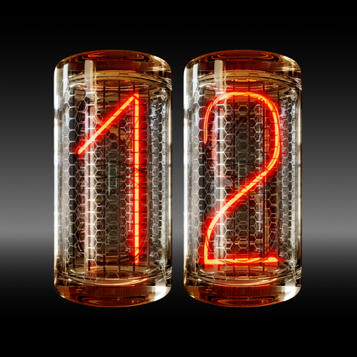 Glass Nixie Tube Digital Clock icon