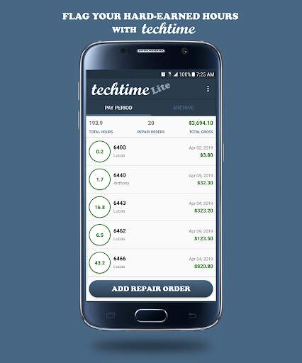 techtime Lite - Repair Order Flat Rate Calculator screenshot 1