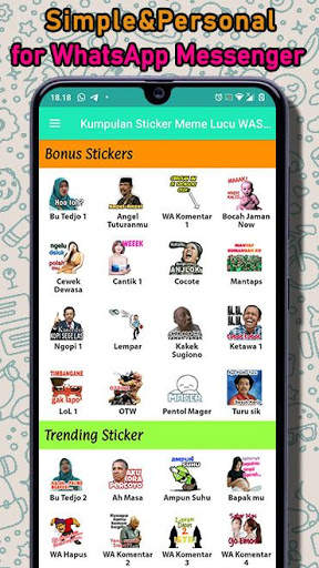 Kumpulan Sticker Meme Lucu WASticker for WhatsApp screenshot 2