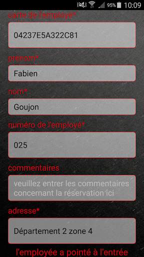 Enregistrement des heures screenshot 5