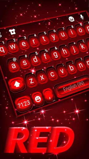 Chủ Đề Bàn Phím Red Glow 3D screenshot 2