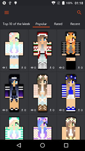 Girls Skins for Minecraft PE screenshot 1